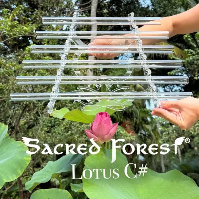 Travel Crystal Harp - Lotus - 432Hz - Premium - Sacred Forest Crystal Harp